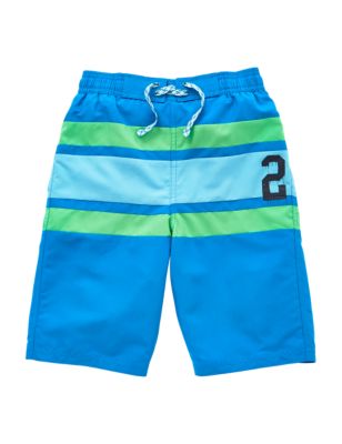 Striped Panelled Swim Shorts (5-14 Years) | M&S