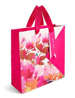 Pink Floral Gift Bag