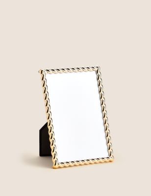 

M&S Collection Metal Twist Photo Frame 4x6 inch - Gold, Gold