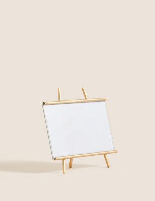 M&S Metal Easel Photo Frame 4x6 inch - Gold, Gold