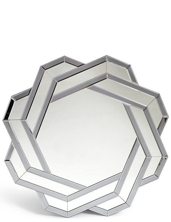 Grand miroir octogonal à motif tressé - BE