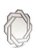 Velké osmiúhelníkové zrcadlo s&nbsp;proplétanými prvky
