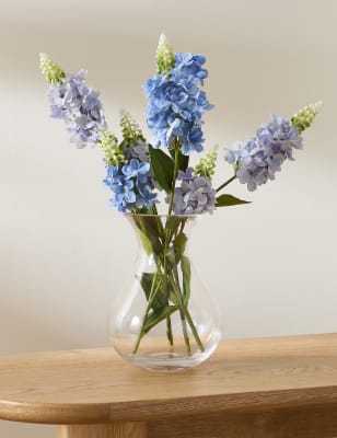 M&S Medium Bouquet Vase - Clear, Clear