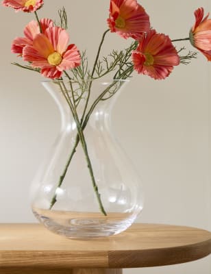 M&S Large Bouquet Vase - Clear, Clear