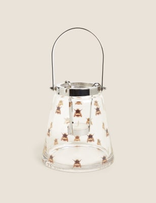 

M&S Collection Mittelgroße Glaslaterne mit Bienenmotiv - Mehrfarbig, Mehrfarbig