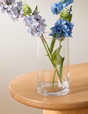 M&S Small Cylinder Vase - Clear, Clear