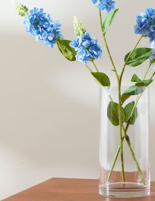 M&S Medium Cylinder Vase - Clear, Clear