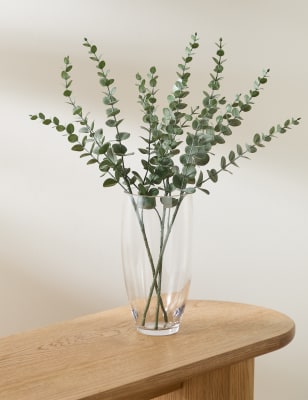 Set of 3 Artificial Eucalyptus Single Stems