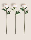 Set of 3 Artificial Closed Peonies