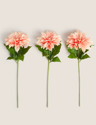 Set of 3 Artificial Dahlia Single Stems