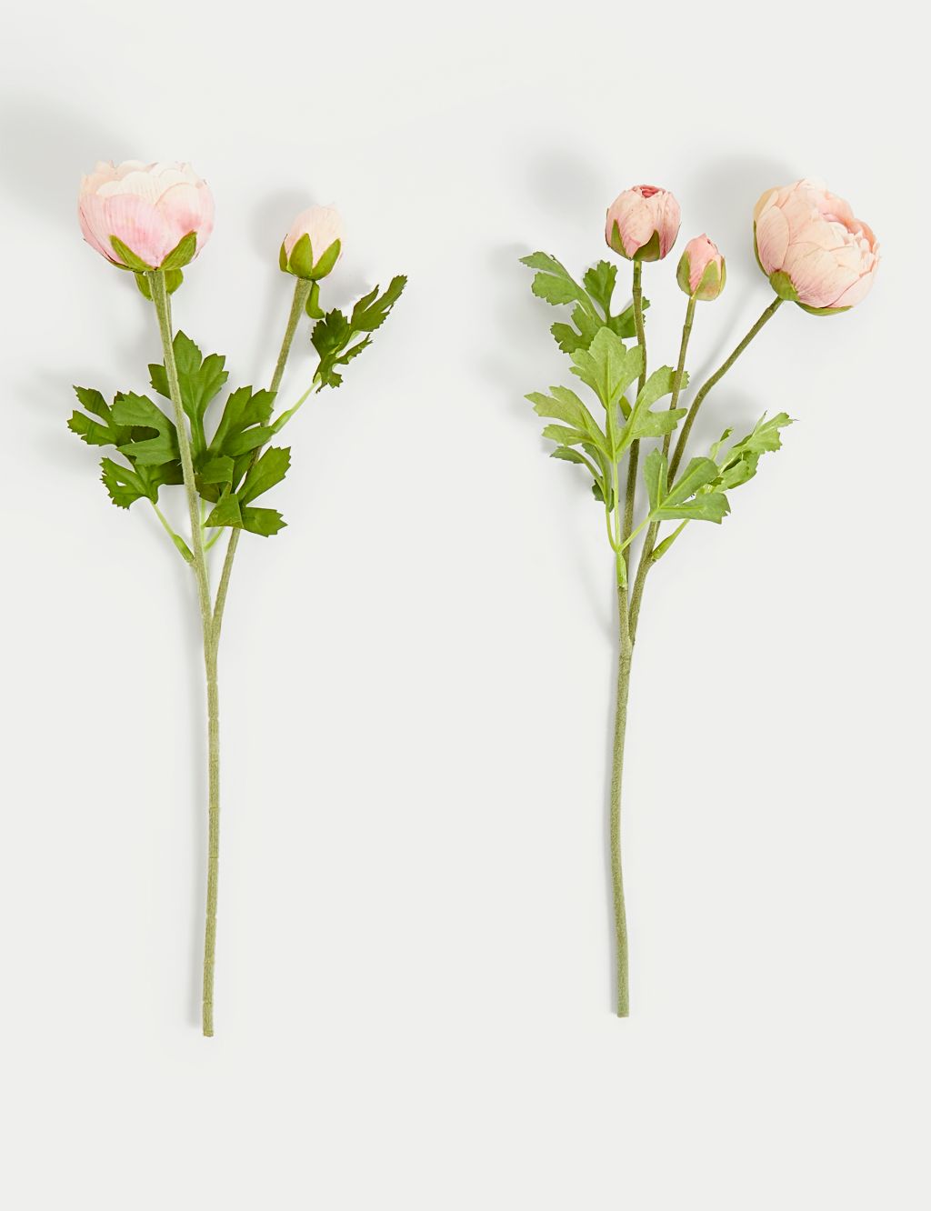 Set of 2 Artificial Ranunculus Real Touch Stems
