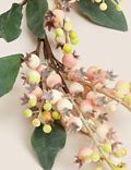 Set of 2 Artificial Pink Berry Single Stems