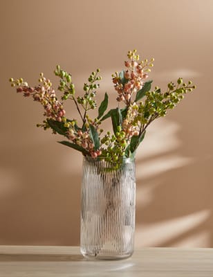 Set of 2 Artificial Green Berry Single Stems