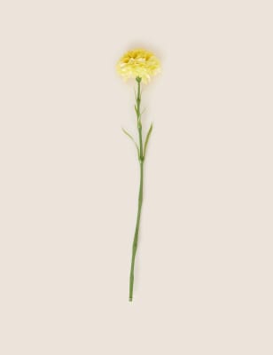 

Set of 2 Artificial Carnation Real Touch Stems - Yellow, Yellow