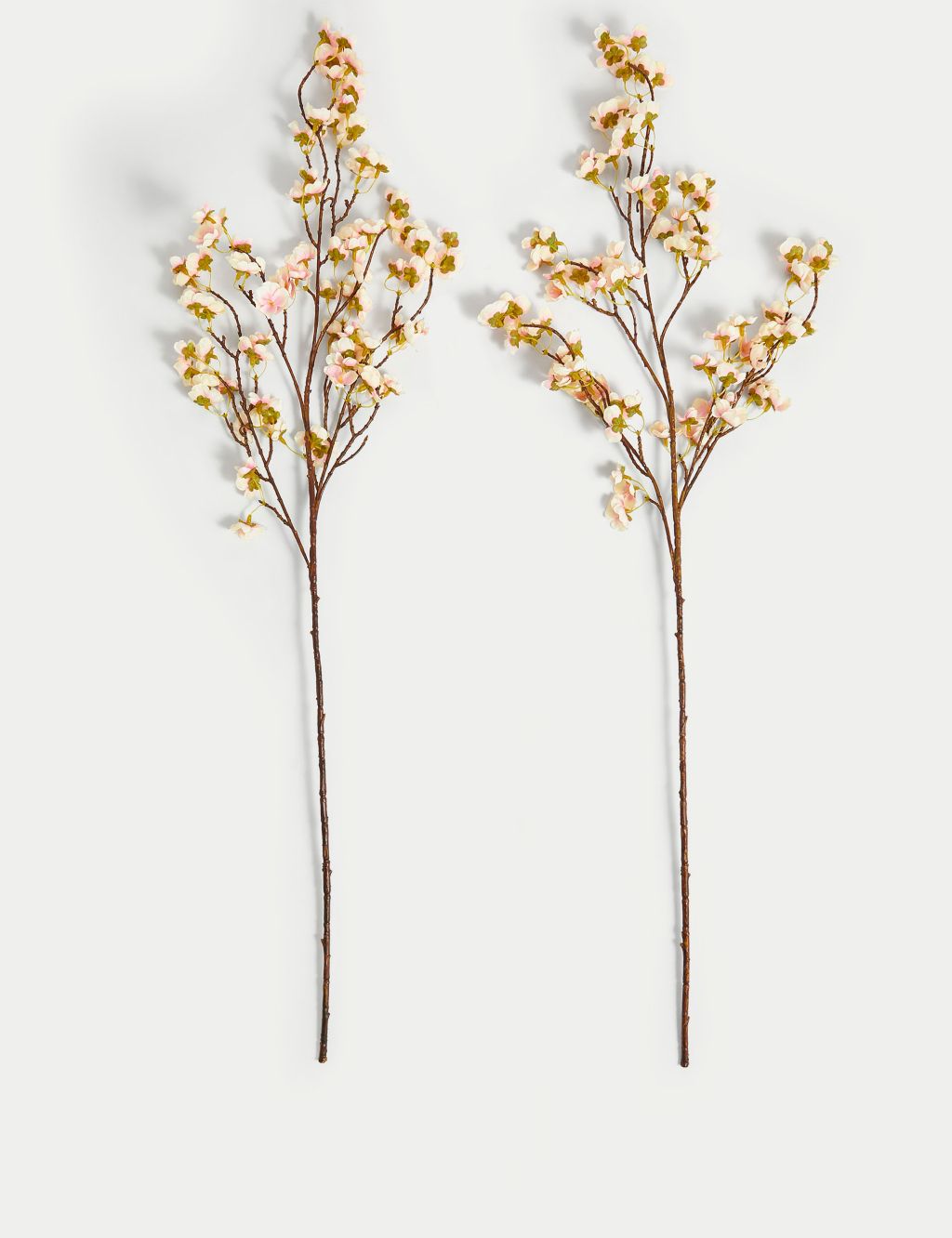Set of 2 Artificial Cherry Blossom Single Stems