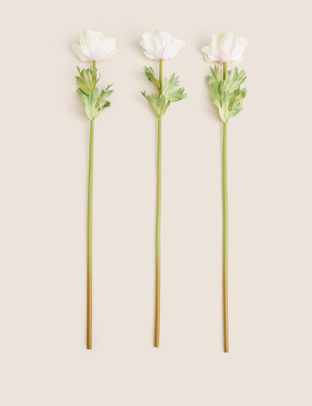 Set of 3 Artificial Anemone Single Stems