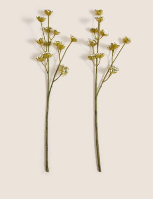 

Moss & Sweetpea Set of 2 Artificial Willow Blossom Stems - Yellow, Yellow