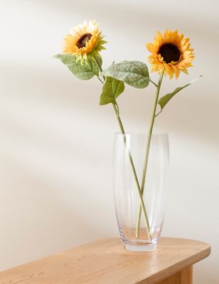 Set of 2 Artificial Sunflower Single Stems