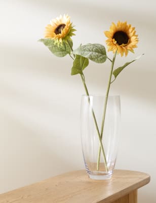 Set of 2 Artificial Sunflower Single Stems