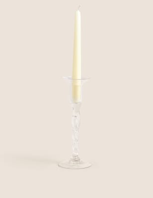 

M&S Collection Swirl Dinner Candle Holder, No Colour