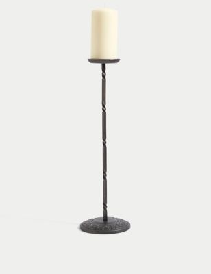 Wooden Large Candle Holder, M&S Collection