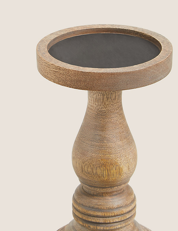 Wooden Large Candle Holder - IL