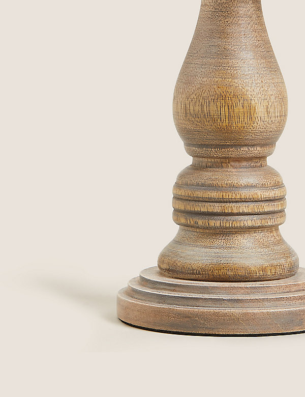 Wooden Large Candle Holder - QA