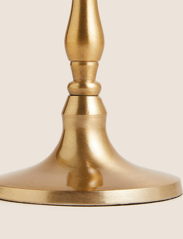 Gold Metal Large Dinner Candle Holder - BG