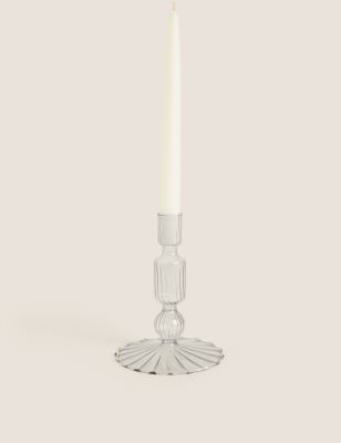 

M&S Collection Portavelas para velas alargadas pequeño - Gris, Gris