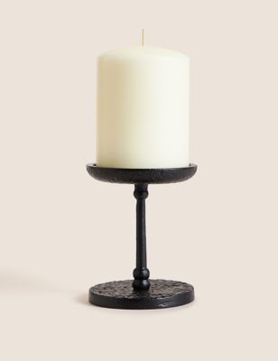 

M&S Collection Pillar Candle Holder - Black, Black