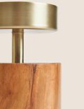 Wood & Metal Pillar Candle Holder