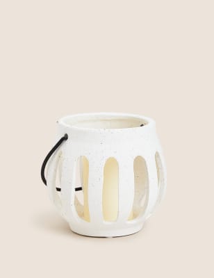 

M&S Collection Cutaway Small Lantern - White Mix, White Mix