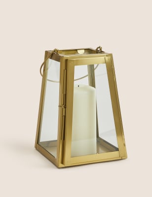 

M&S Collection Metal Lantern - Gold, Gold