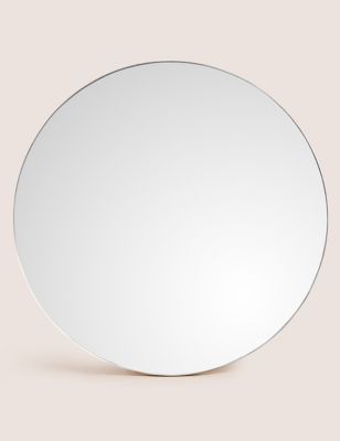 

Milan Large Round Mirror - Silver, Silver