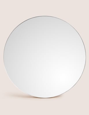 

Milan Large Round Mirror - Silver, Silver