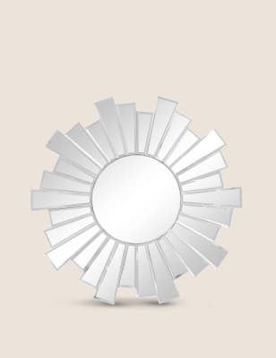 

M&S Collection Sunburst Small Round Mirror - Silver, Silver