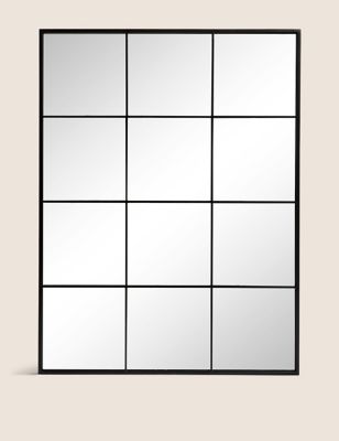 

Simple Window Pane Mirror - Black Mix, Black Mix