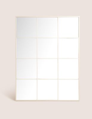 

Simple Manhattan Mirror - White, White