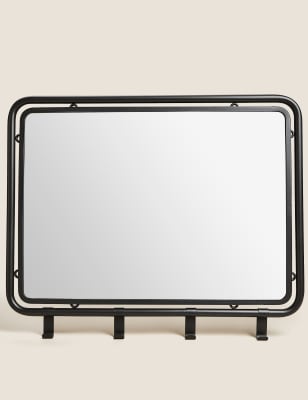 

Lexington - Espejo de pared rectangular - Negro, Negro
