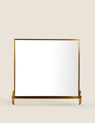 

Wall Mirror with Shelf - Gold, Gold