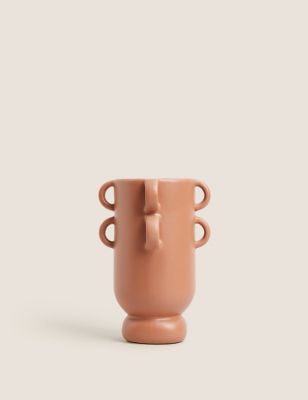 Small Glazed Vase - Brown, Brown