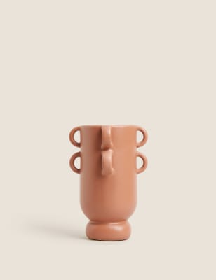 

Small Glazed Vase - Brown, Brown