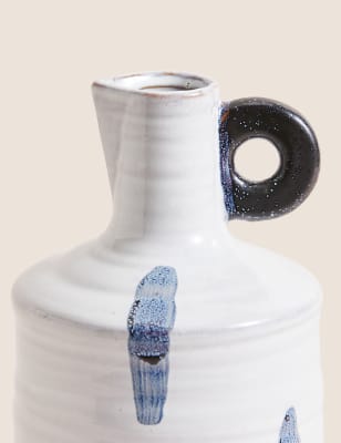 Large Painted Glazed Bottle Vase | M&S SE
