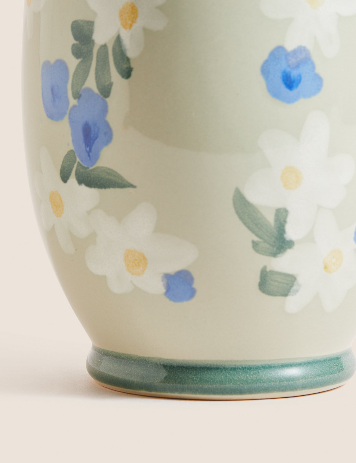 Floral Painted Glaze Ceramic Vase