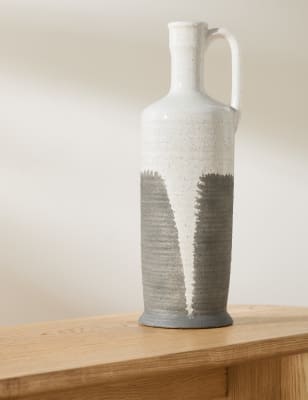 M&S Tall Crackle Glaze Jug - Multi, Multi