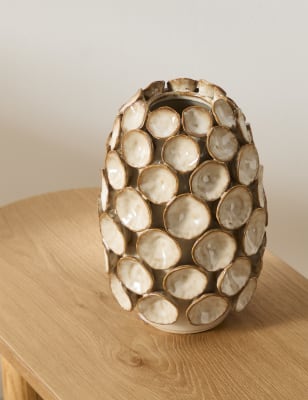 

M&S Collection Large Petal Vase - Beige, Beige