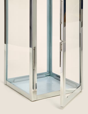 

Metal Large Lantern - Silver, Silver
