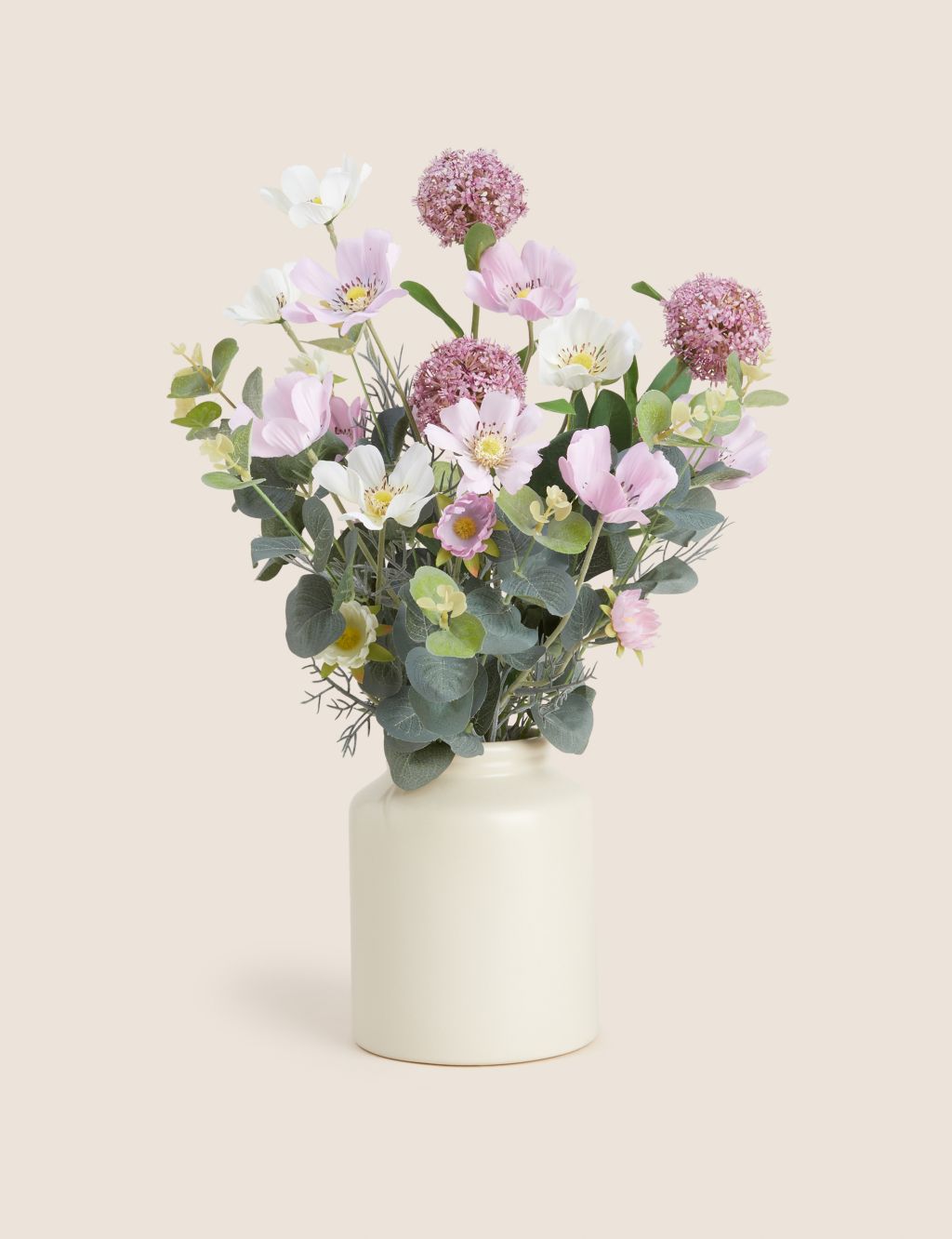 Artificial Flower Arrangement in Ceramic Pot image 1
