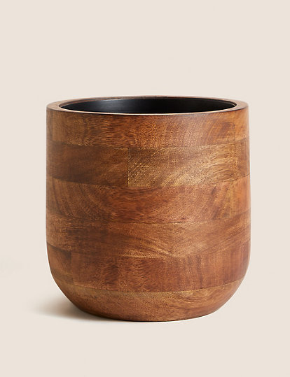 M&S Collection Mango Wood Planter - 1Size - Natural, Natural