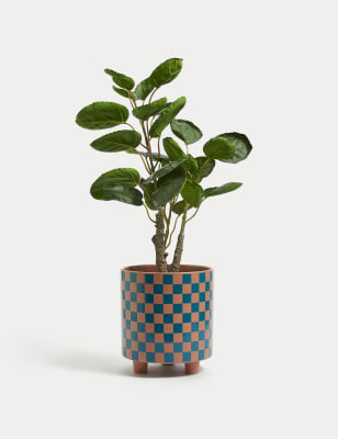 Large Ceramic Chequerboard Planter